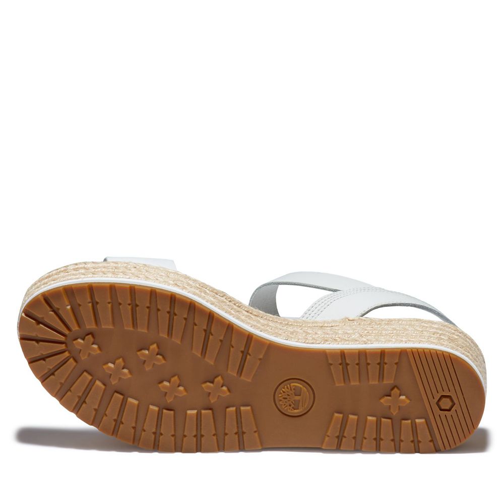 Timberland Σανδαλια Γυναικεια Ασπρα - Santorini Sun Ankle Strap - Greece 1604289-CF